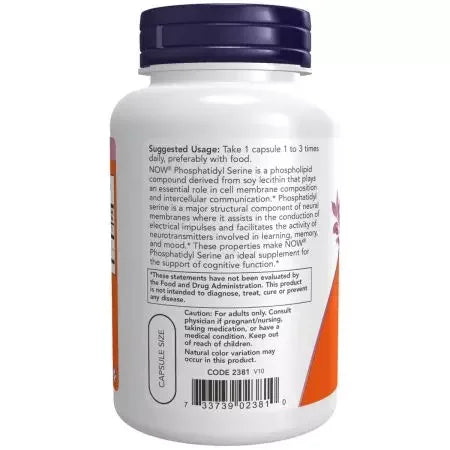 Now Foods Phosphatidyl Serine 100 mg 120 Veg Capsules
