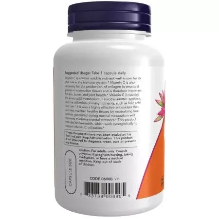 Now Foods Vitamin C1,000 with 100 mg of Bioflavonoids Veg Capsules