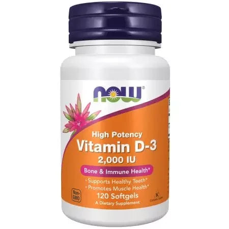 Now Foods Vitamin D3 2,000 IU Softgels