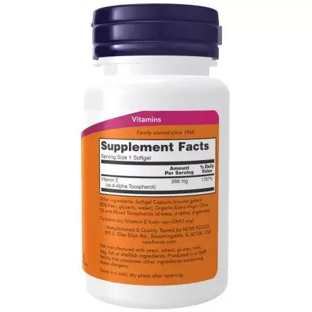 Now Foods Vitamin E400 With Mixed Tocopherols Softgels