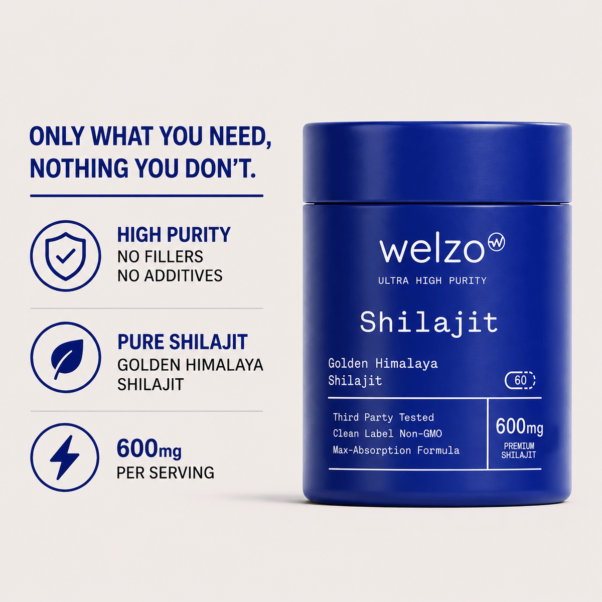 Ultra Purity shilajit ashwagandha rhodiola ginseng adaptogen capsules – view 4