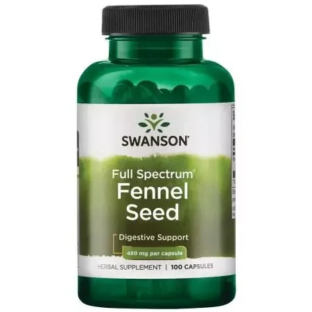 Swanson Fennel Seed 480 mg 100 Capsules