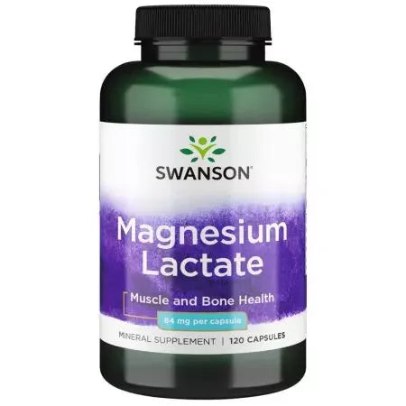 Swanson Magnesium Lactate 84 mg 120 Capsules