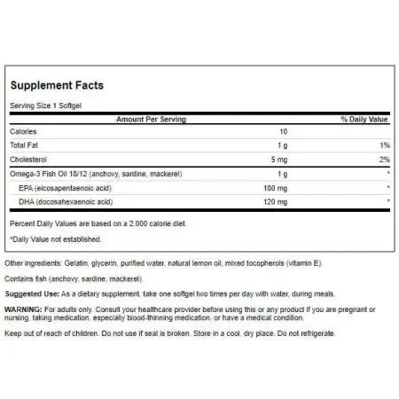 Swanson Omega3 Fish Oil Lemon Flavor 150 Softgels