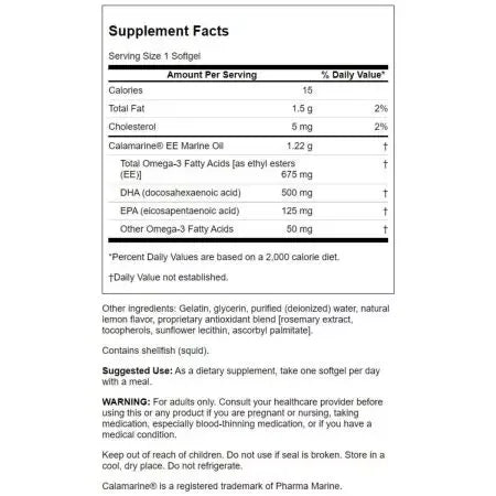 Swanson Super DHA 500 500mg 30 Softgels