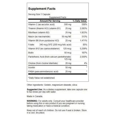 Swanson Super Stress BComplex with Vitamin C Capsules