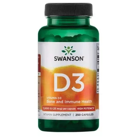 Swanson Vitamin D3 High Potency 1,000 IU (25 mcg) Capsules