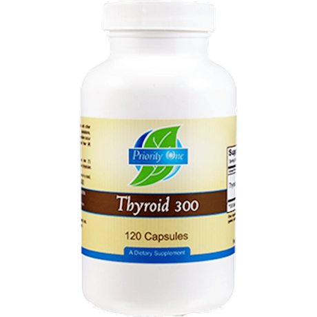Thyroid 300mg, 120 capsules - Priority One Vitamins - welzo