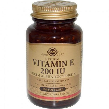 Vitamin E, 200 IU- 100 Softgels - Solgar - welzo