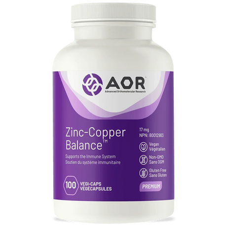 Zinc-Copper Balance -100 Capsules - AOR - welzo