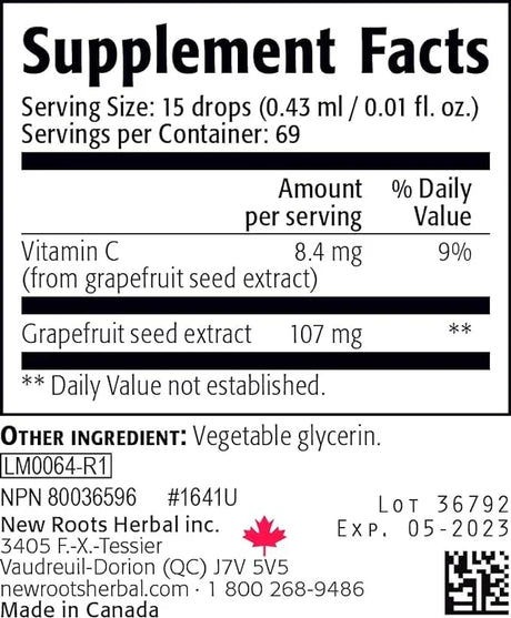 New Roots Herbal Grapefruit Seed Extract (30ml)