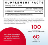 Jarrow Formulas S-Acetyl L-Glutathione, 100mg - 60 tablets