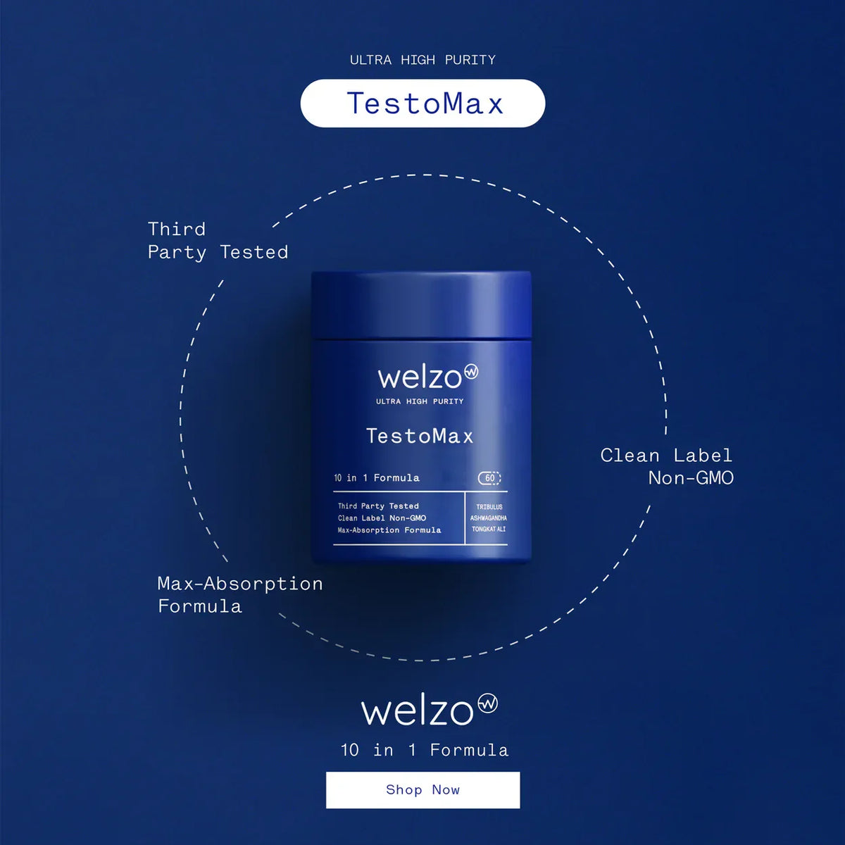 Welzo men's vitality bundle testosterone home test and TestoMax – view 4