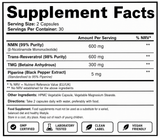 Ultra Purity Longevity Elite NMN resveratrol TMG piperine capsules – view 10