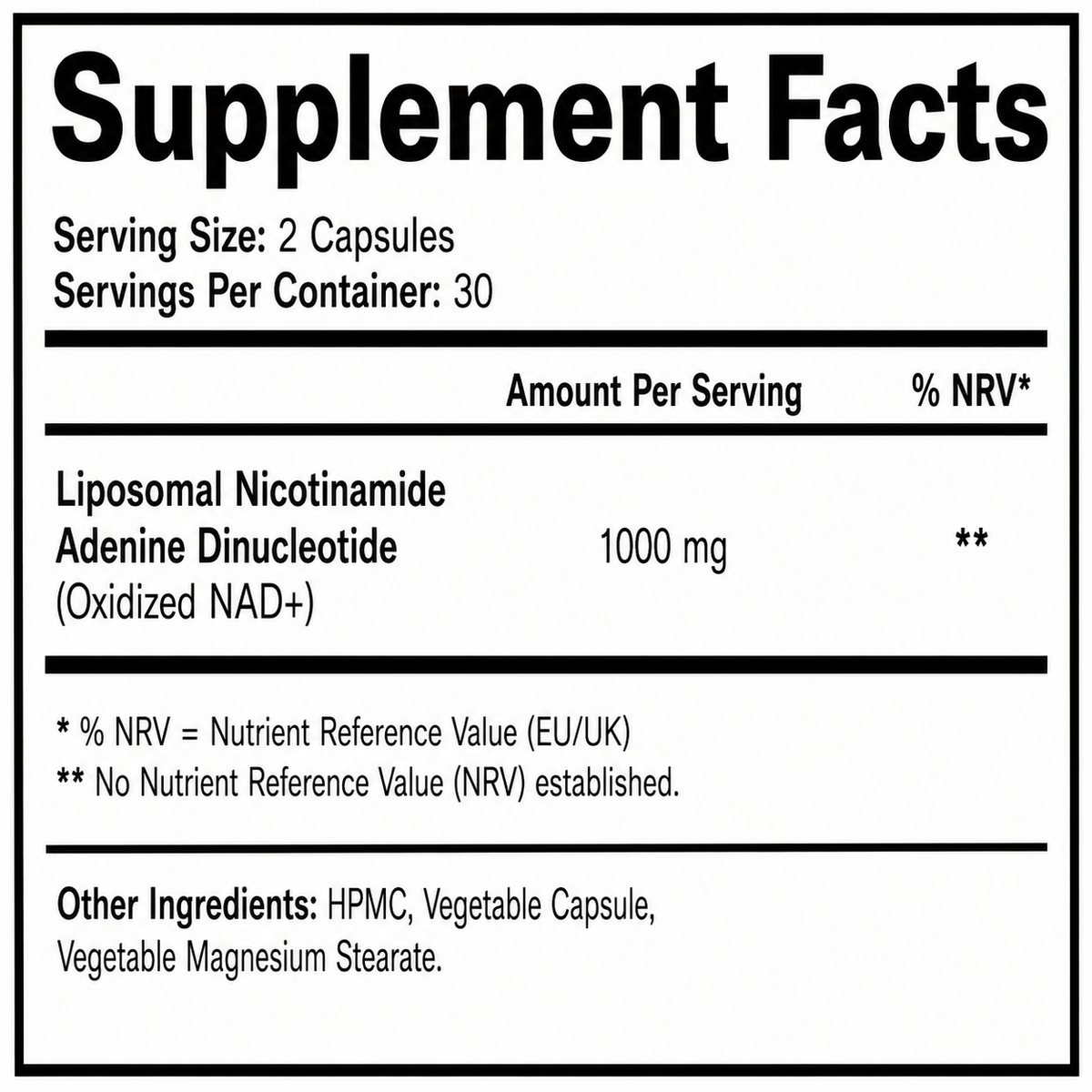 Ultra Purity Liposomal NAD+ 1000 advanced absorption capsules – view 10
