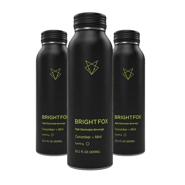 BRIGHTFOX Sparkling Electrolyte Beverage 12x300ml Cucumber & Mint