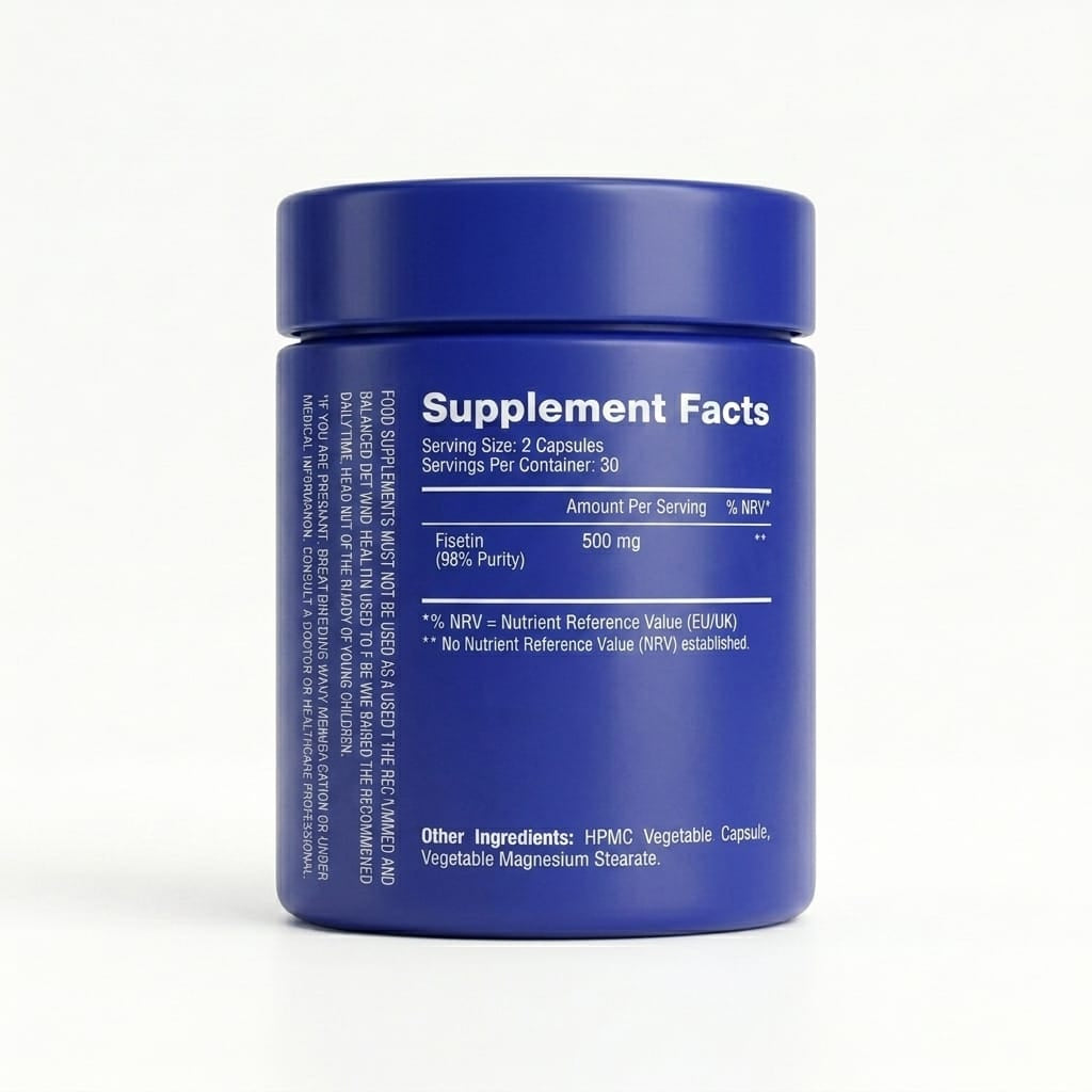 Ultra Purity Fisetin 500mg longevity flavonoid capsules – view 4