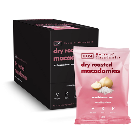 House Of Macadamia Nuts Roasted 12x40g Namibian Sea Salt