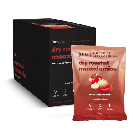 House Of Macadamia Seasoned Nuts 12x40g Zesty Salsa