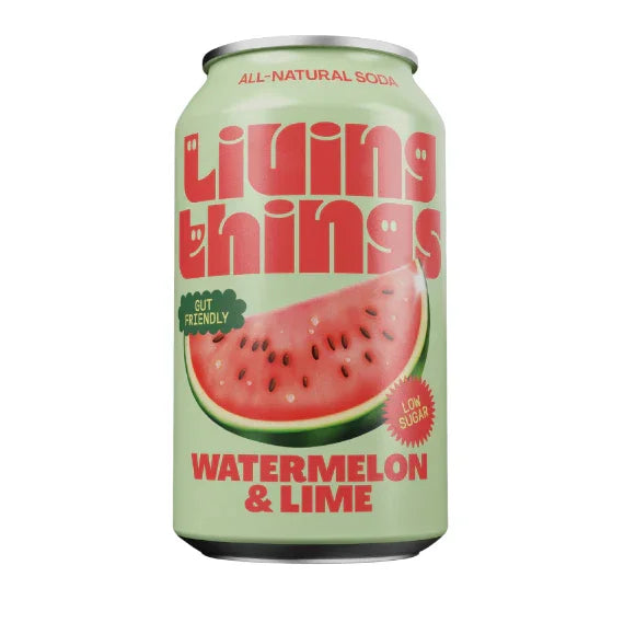 Living Things Prebiotic Soda 12x330ml Lemon & Ginger Soda