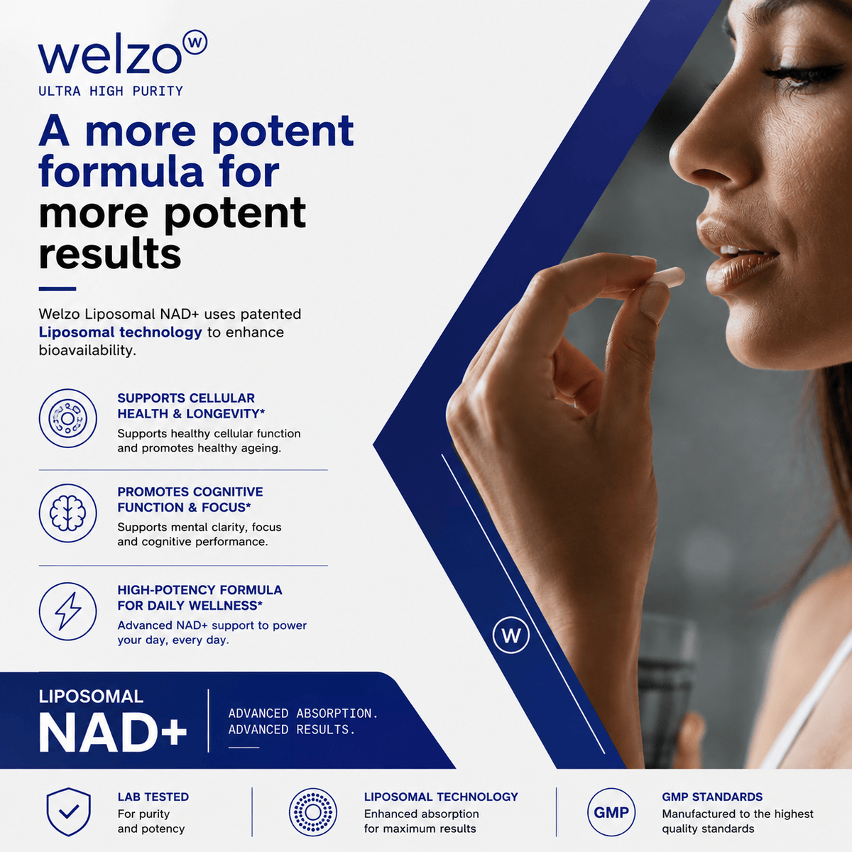 Ultra Purity Liposomal NAD+ 1000 advanced absorption capsules – view 4