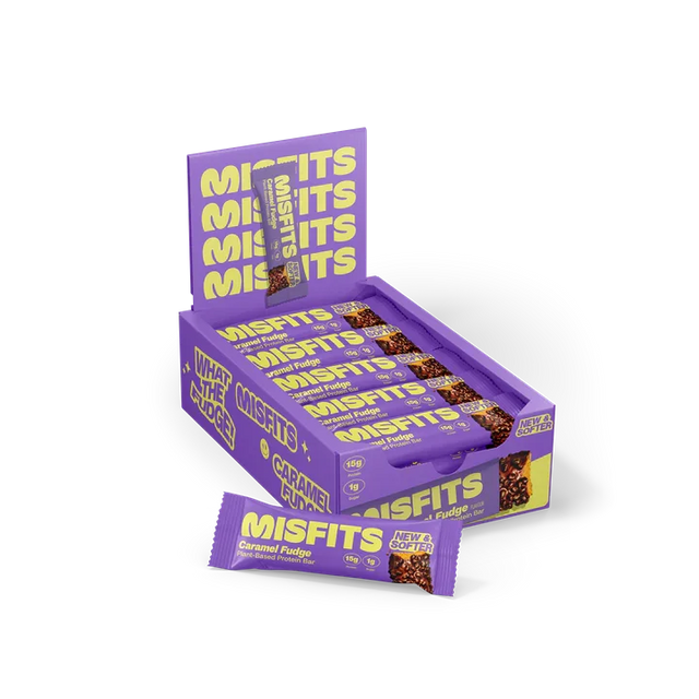 Misfits Plant-Based Protein Bar 15x50g Caramel Fudge