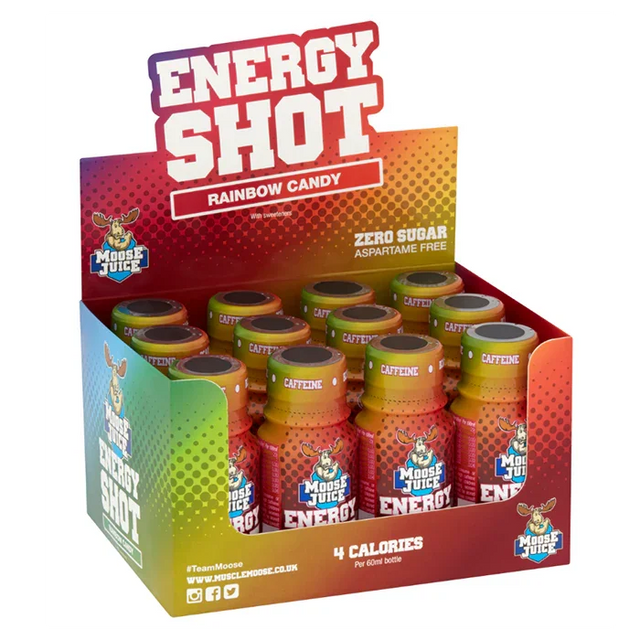 Muscle Moose Moose Juice Energy Shot 12x60ml Rainbow Candy