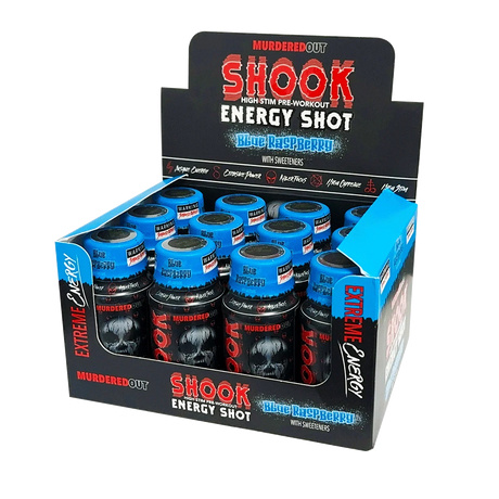 Murdered Out Shook Energy Shot 12x60ml Blue Raspberry