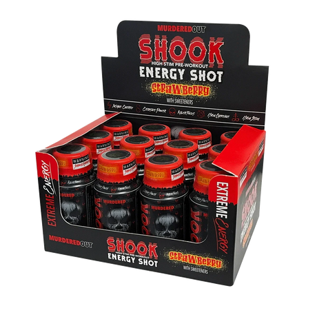 Murdered Out Shook Energy Shot 12x60ml Strawberry