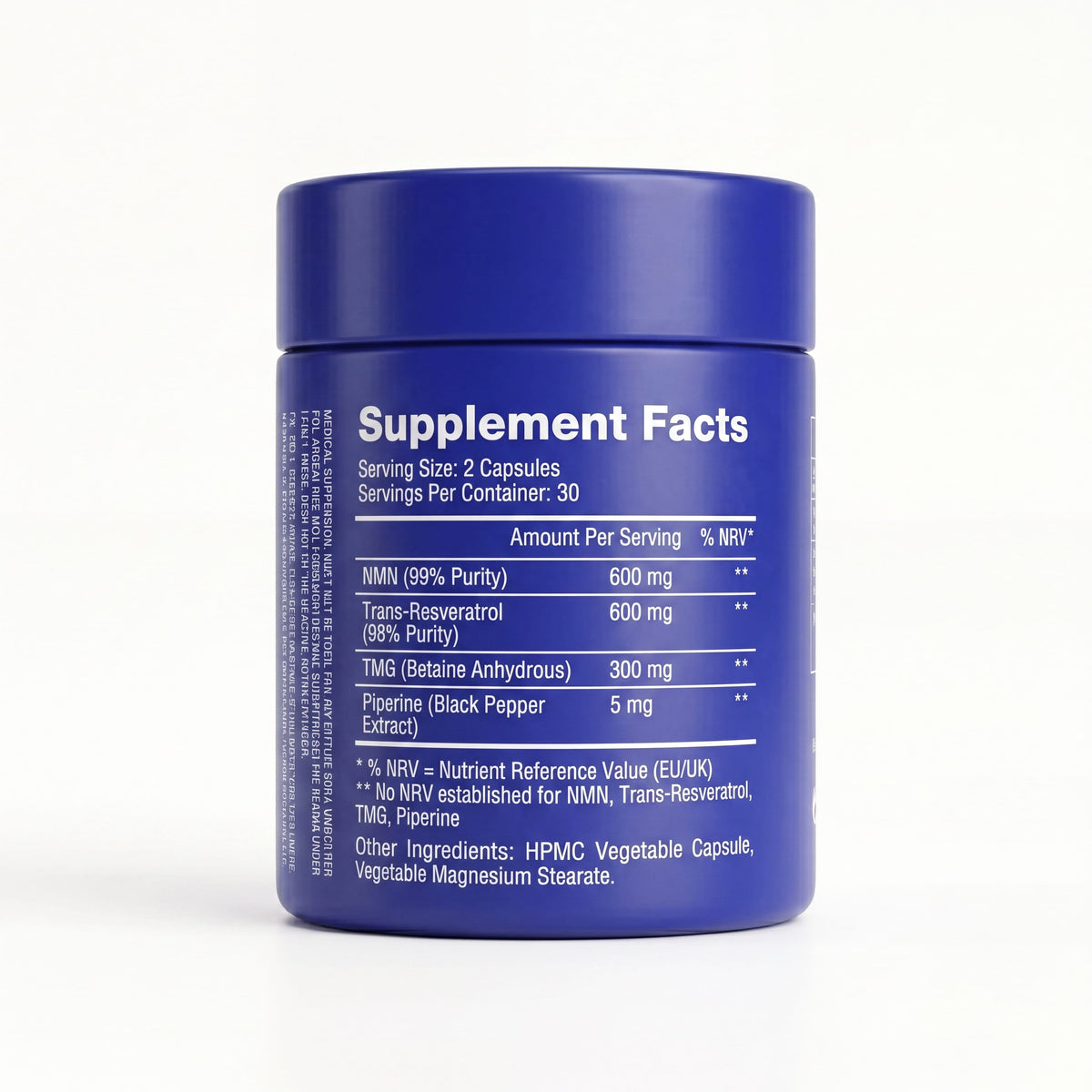 Ultra Purity Longevity Elite NMN resveratrol TMG piperine capsules – view 5