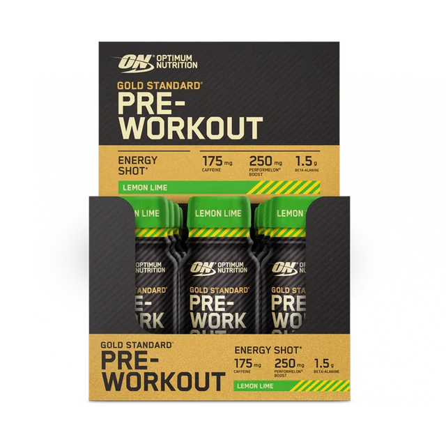 Optimum Nutrition Gold Standard Pre-Workout Shot 12x60ml Lemon & Lime