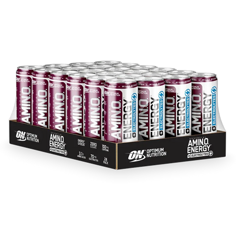 Optimum Nutrition Amino Energy & Electrolye 24x250ml Mixed Berry
