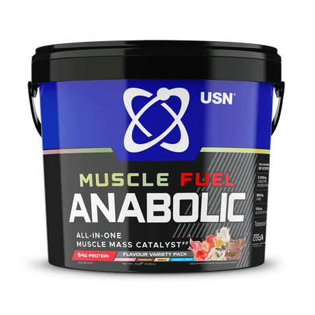 USN Muscle Fuel Anabolic Variety Pack 4kg Cookies and Cream/Choc/Strawb/Vanilla