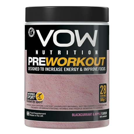 VOW Nutrition Pre Workout 500g Blackcurrant & Apple