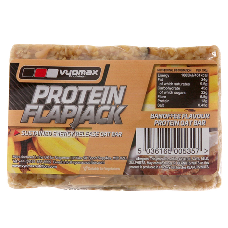 Vyomax Nutrition Protein Flapjacks 12x100g Banoffee