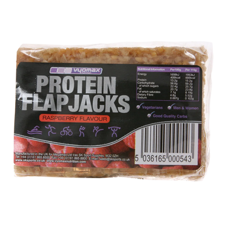 Vyomax Nutrition Protein Flapjacks 12x100g Raspberry