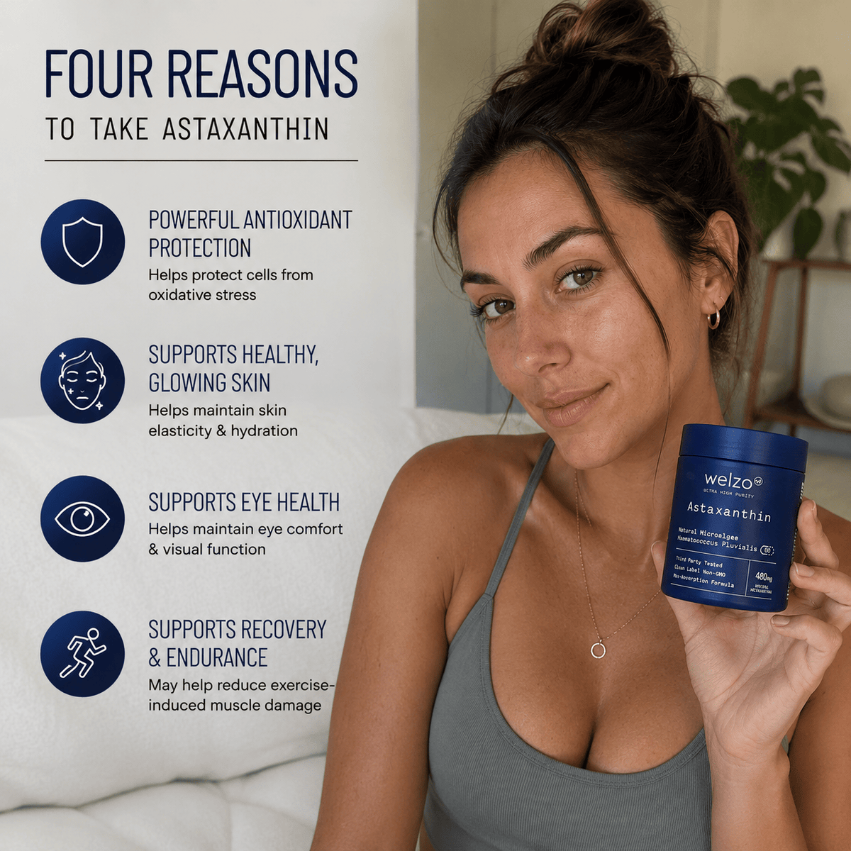 Welzo women's hormone test with akkermansia astaxanthin collagen bundle – view 4