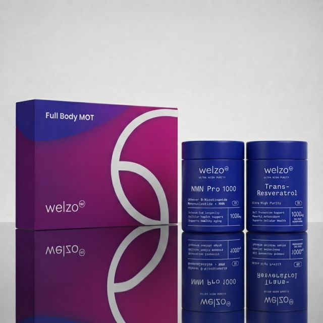 Welzo biohacker bundle full-body MOT NMN trans-resveratrol