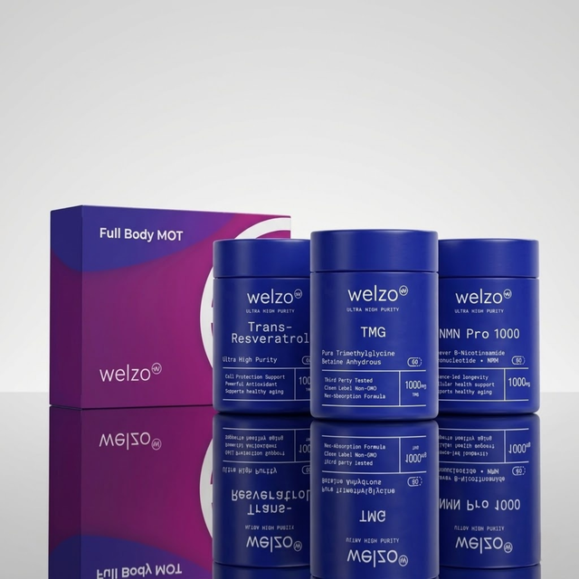 Welzo Platinum Longevity bundle full-body MOT NMN resveratrol TMG