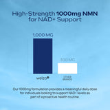 Ultra Purity NMN Pro 1000mg 60 capsules lab-tested NAD+ bottle – view 2