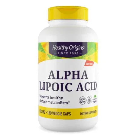 Healthy Origins Alpha Lipoic Acid 600mg Veggie Capsules