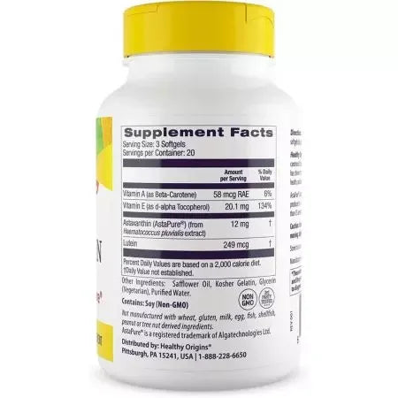 Healthy Origins Astaxanthin 4mg Softgels