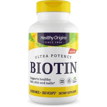 Healthy Origins Biotin 10,000mcg Veggie Capsules