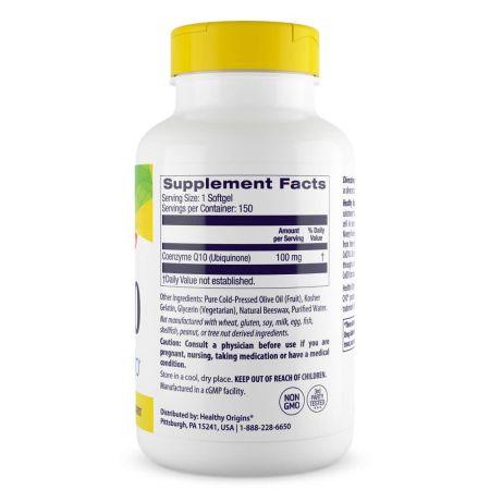 Healthy Origins CoQ10 100mg Softgels