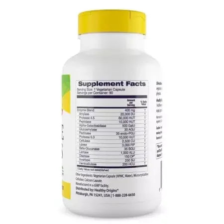 Healthy Origins Digestive Enzymes 90 Veggie Capsules