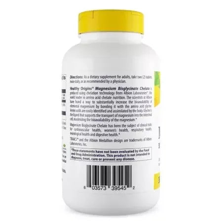 Healthy Origins Magnesium Bisglycinate Chelate Tablets