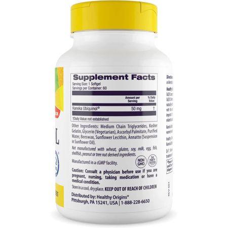 Healthy Origins Ubiquinol 50mg Softgels