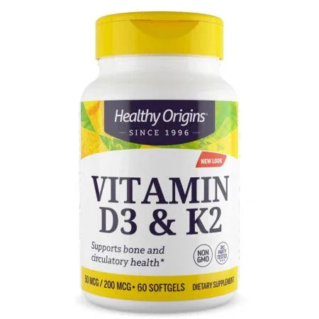 Healthy Origins Vitamin D3 & K2 50mcg/200mcg Softgels