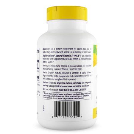 Healthy Origins Vitamin E 400iu Softgels