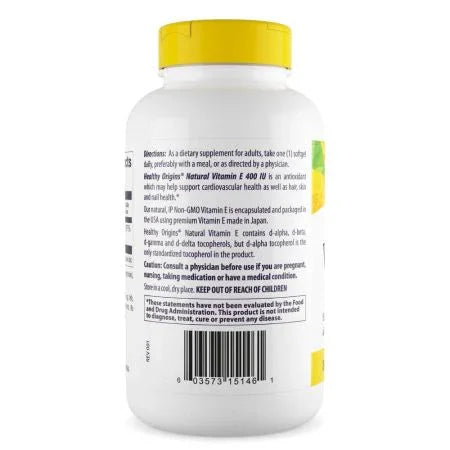Healthy Origins Vitamin E 400iu Softgels